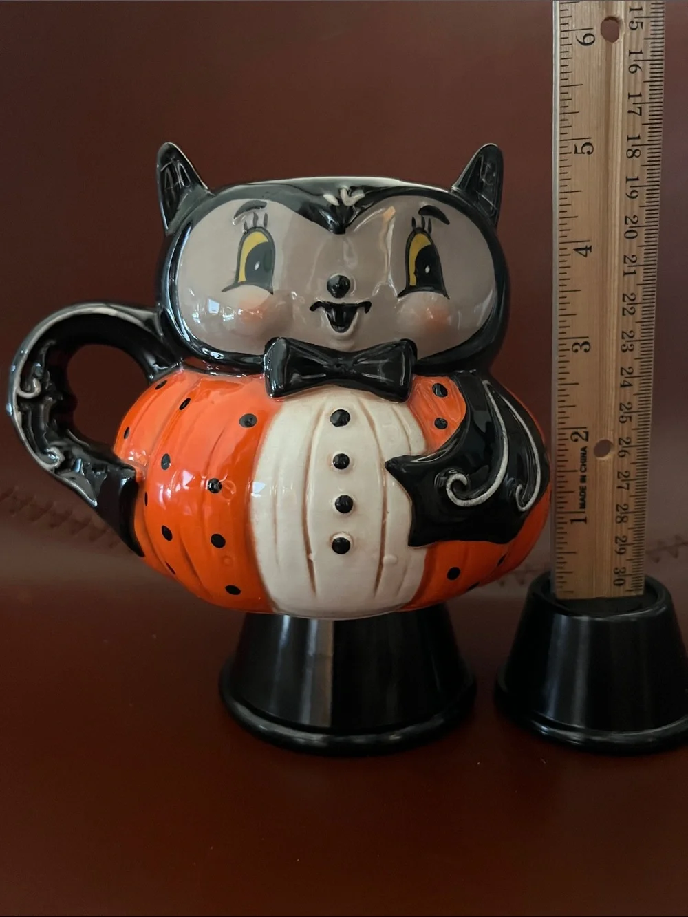 Johanna Parker Dapper Cat Halloween Ceramic Mug.